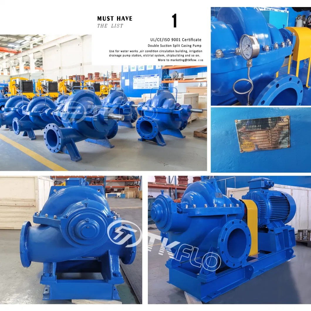 Ans Horizontal Split Case Double Suction Centrifugal Pump for Urban City Municipal Water Supply