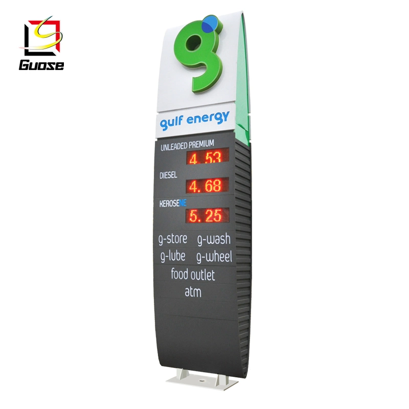 LED Gas Station Light Directional Signs Pylon Oil Prices Sign The Mall Sign Pillar Products for Gas Stations